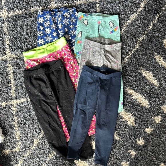 Bundle of 6 Toddler Girls Leggings - Picture 1 of 7
